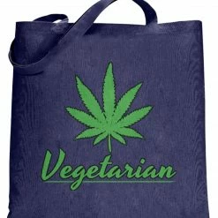 Bewild Cool Funny & Offensive Pot Leaf Vegetarian Tote Bag