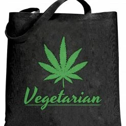 Bewild Cool Funny & Offensive Pot Leaf Vegetarian Tote Bag
