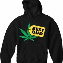 Bewild Pothead & Stoner Sweatshirts - Best Bud Hoodie Cool Funny & Offensive