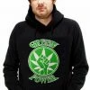 Bewild Pothead & Stoner Sweatshirts - Green Power Hoodie Cool Funny & Offensive