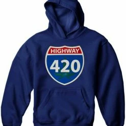 Bewild Pothead & Stoner Sweatshirts - Highway 420 Hoodie Cool Funny & Offensive