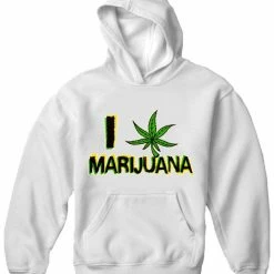 Bewild Pothead & Stoner Sweatshirts - I Love Marijuana Hoodie