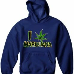 Bewild Pothead & Stoner Sweatshirts - I Love Marijuana Hoodie