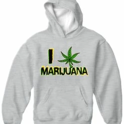 Bewild Pothead & Stoner Sweatshirts - I Love Marijuana Hoodie
