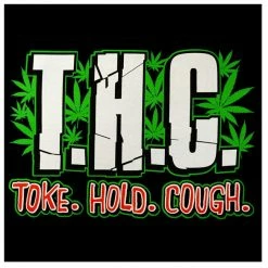 Bewild Pothead & Stoner Sweatshirts - THC Toke Hold Cough Hoodie