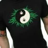 Bewild Pothead & Stoner Tees - 420 Pot Leaf Yin Yang T-Shirt