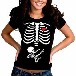 Bewild Pregnant Ninja Skeleton Girl's T-Shirt 8 Bewild Pregnant Ninja Skeleton Girl's T-Shirt