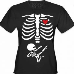 Bewild Pregnant Ninja Skeleton Girl's T-Shirt