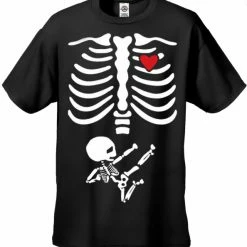 Bewild Halloween Prints Pregnant Ninja Skeleton Men's T-Shirt