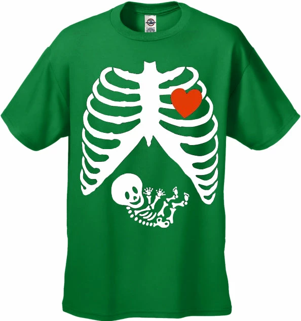 Bewild Halloween Prints Pregnant Skeleton Men's T-Shirt 5 Bewild Halloween Prints Pregnant Skeleton Men's T-Shirt