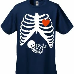 Bewild Halloween Prints Pregnant Skeleton Men's T-Shirt 15 Bewild Halloween Prints Pregnant Skeleton Men's T-Shirt
