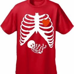 Bewild Halloween Prints Pregnant Skeleton Men's T-Shirt 16 Bewild Halloween Prints Pregnant Skeleton Men's T-Shirt