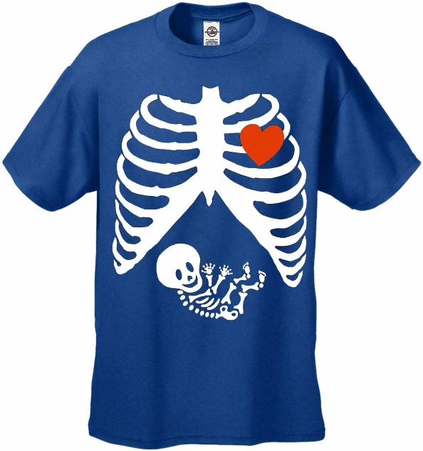 Bewild Halloween Prints Pregnant Skeleton Men's T-Shirt 8 Bewild Halloween Prints Pregnant Skeleton Men's T-Shirt