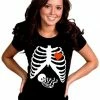 Bewild Halloween Prints Pregnant Skeleton Women's T- Shirt
