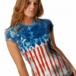 Bewild Premium Hand Made Tie Dye T-Shirts - U.S.A. Flag Tie Dye T-Shirt Tie Dye Tops
