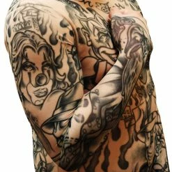Bewild Illusion Tattoos Men's Full Body Tattoo Shirt - Prison Ink Full Body Tattoo Shirt