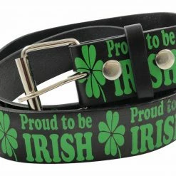 Bewild Proud To Be Irish Black Leather Belt Accessories