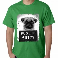 Bewild Mug Shot Pug Life Funny Mens T-shirt Cool Funny & Offensive