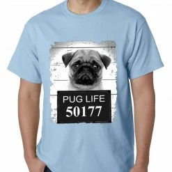 Bewild Mug Shot Pug Life Funny Mens T-shirt Cool Funny & Offensive