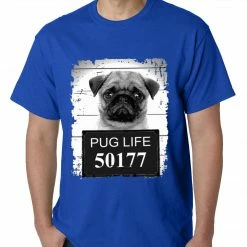 Bewild Mug Shot Pug Life Funny Mens T-shirt Cool Funny & Offensive
