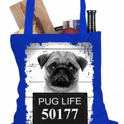 Bewild Mug Shot Pug Life Funny Tote Bag Cool Funny & Offensive