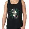 Bewild Cool Funny & Offensive Pugs And Drugs Pot Leaf Tank Top