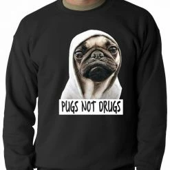 Bewild Pugs Not Drugs Crewneck Sweatshirt