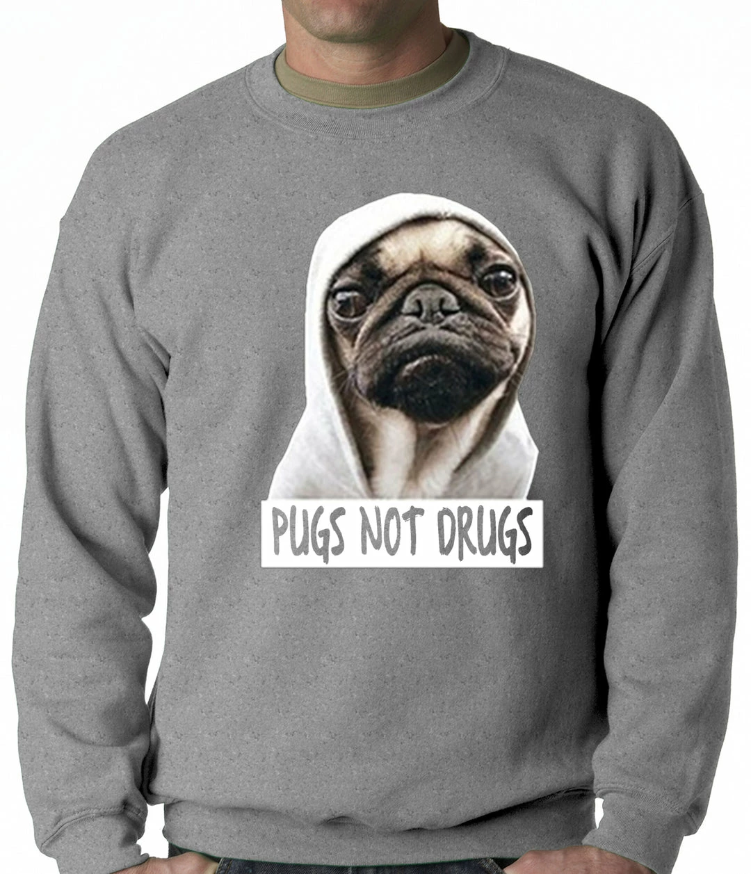 Bewild Pugs Not Drugs Crewneck Sweatshirt 6 Bewild Pugs Not Drugs Crewneck Sweatshirt