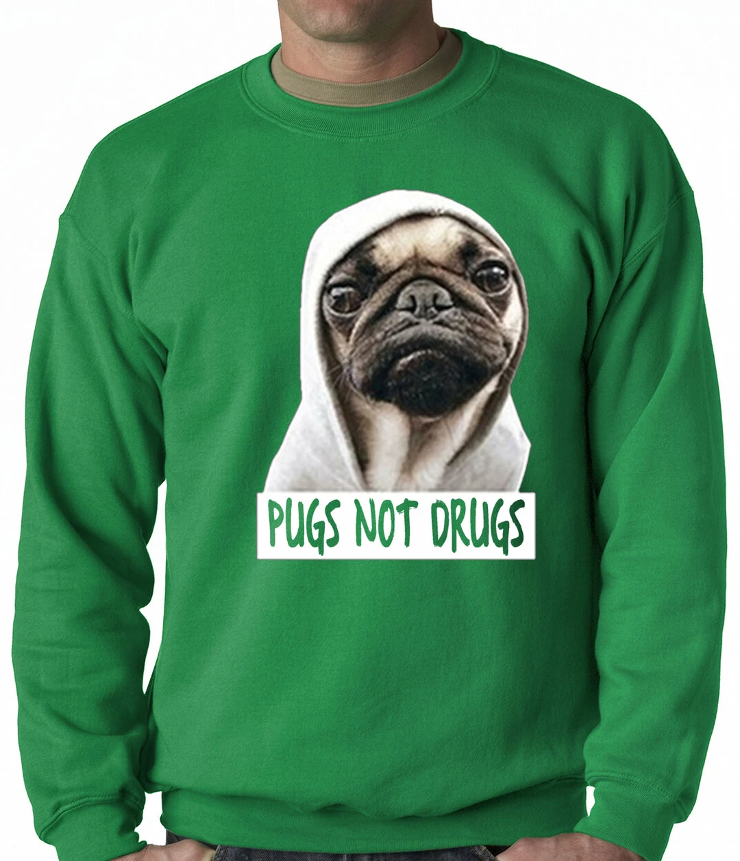 Bewild Pugs Not Drugs Crewneck Sweatshirt 7 Bewild Pugs Not Drugs Crewneck Sweatshirt