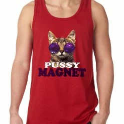 Bewild Pussy Magnet Funny Kitten Tank Top