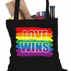 Bewild Rainbow Love Wins Gay Marriage Equality Tote Bag Positive Reinforcement