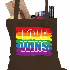 Bewild Rainbow Love Wins Gay Marriage Equality Tote Bag Positive Reinforcement
