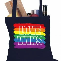 Bewild Rainbow Love Wins Gay Marriage Equality Tote Bag Positive Reinforcement