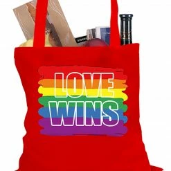 Bewild Rainbow Love Wins Gay Marriage Equality Tote Bag Positive Reinforcement