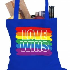 Bewild Rainbow Love Wins Gay Marriage Equality Tote Bag Positive Reinforcement