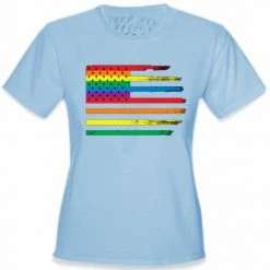 Bewild Rainbow Pride American Vintage Flag Girl's T-Shirt
