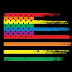 Bewild Rainbow Pride American Vintage Flag Girl's T-Shirt