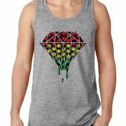 Bewild Rasta Pot Leaf Diamond Tank Top Cool Funny & Offensive