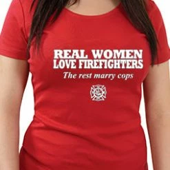 Bewild Real Women Love Firefighters Girl's T- Shirt 14 Bewild Real Women Love Firefighters Girl's T- Shirt