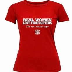 Bewild Real Women Love Firefighters Girl's T- Shirt