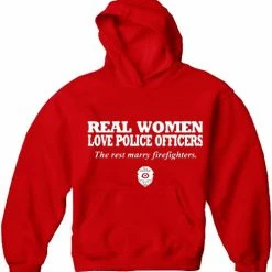 Bewild Real Women Love Police Officers Adult Hoodie Positive Reinforcement