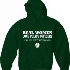 Bewild Real Women Love Police Officers Adult Hoodie Positive Reinforcement