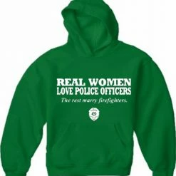Bewild Real Women Love Police Officers Adult Hoodie Positive Reinforcement