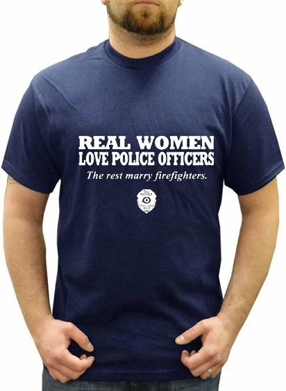Bewild Positive Reinforcement Real Women Love Police Officers Men's T- Shirt 3 Bewild Positive Reinforcement Real Women Love Police Officers Men's T- Shirt
