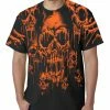 Bewild Halloween Prints Red Skulls Acid Rain Mens T-shirt 1 Bewild Halloween Prints Red Skulls Acid Rain Mens T-shirt
