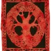 Bewild Red Tie Dye Celtic Tree Tapestry