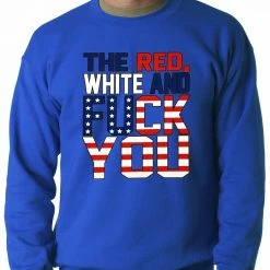 Bewild Red, White & F*ck You Adult Crewneck