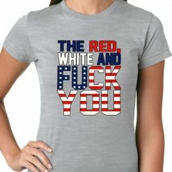 Bewild Say It Loud Red, White & F*ck You Ladies T-shirt