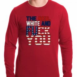 Bewild Red, White & F*ck You Thermal Shirt Nationality & Ethnic