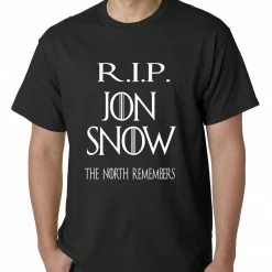 Bewild Comic Con & Gaming Clothing, Video Game RIP Jon Snow - The North Remembers Mens T-shirt